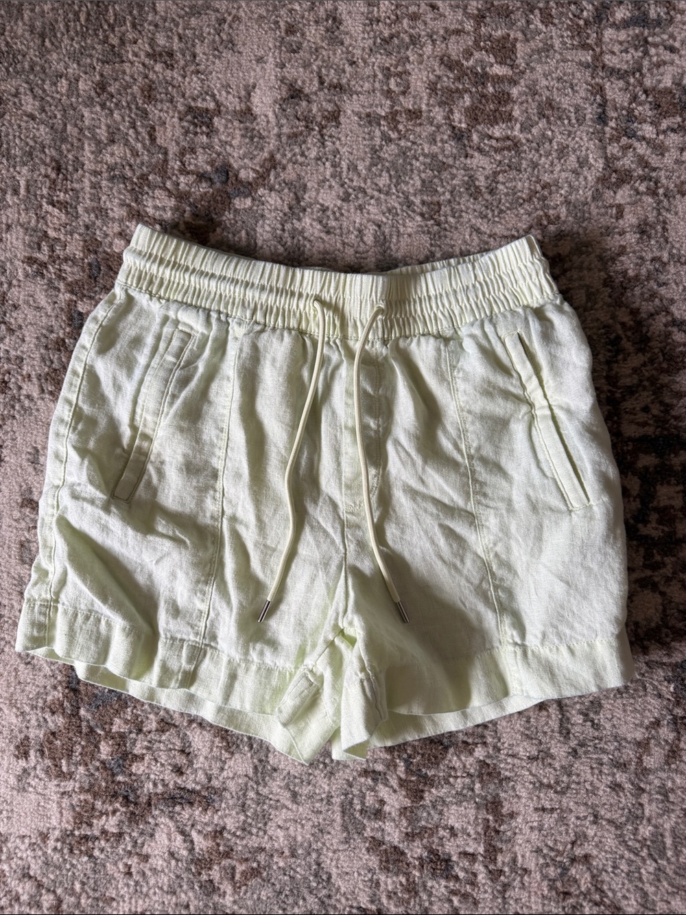 Women's Drawstring Linen-Blend Shorts